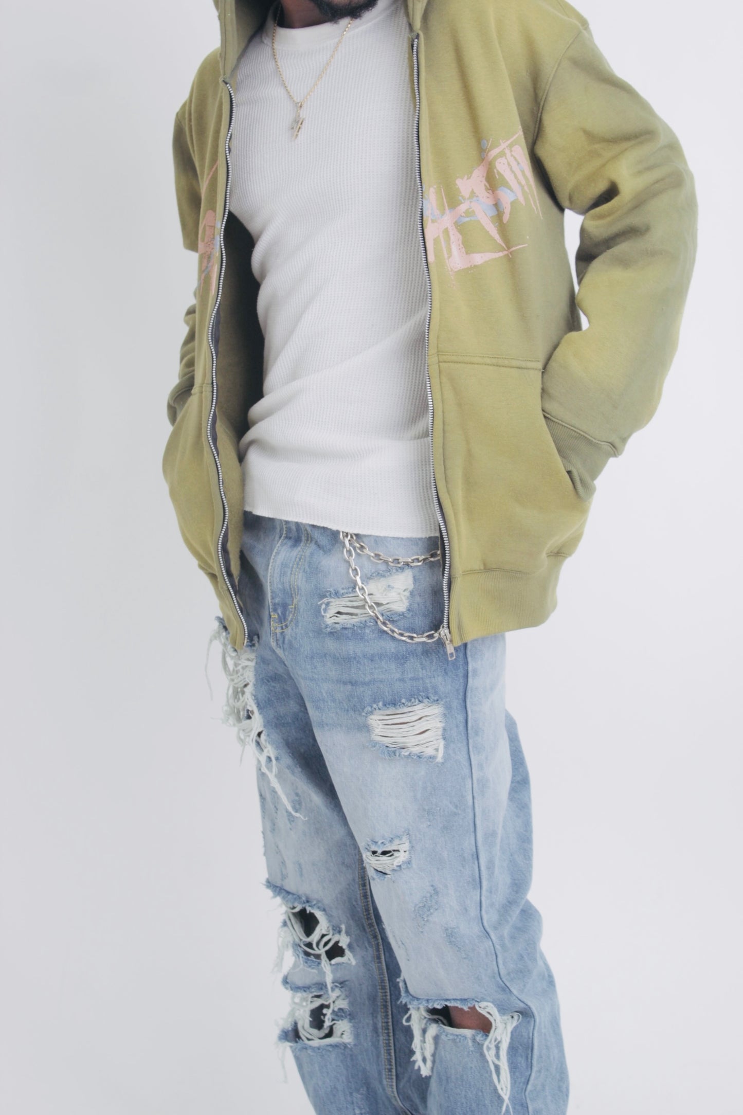 SUN-DRIED ART WITH NO BOUNDS HOODIE (OLIVE)